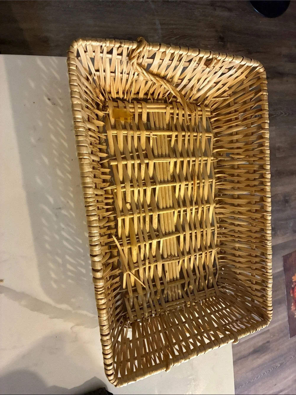 Natural Wicker Storage Basket - Tan